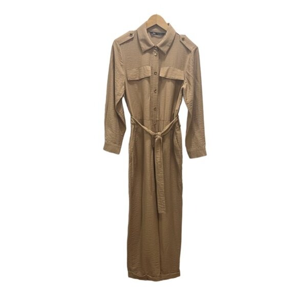 Zara inimalist tilitarian amel olour umpsuit - Picture 3 of 16